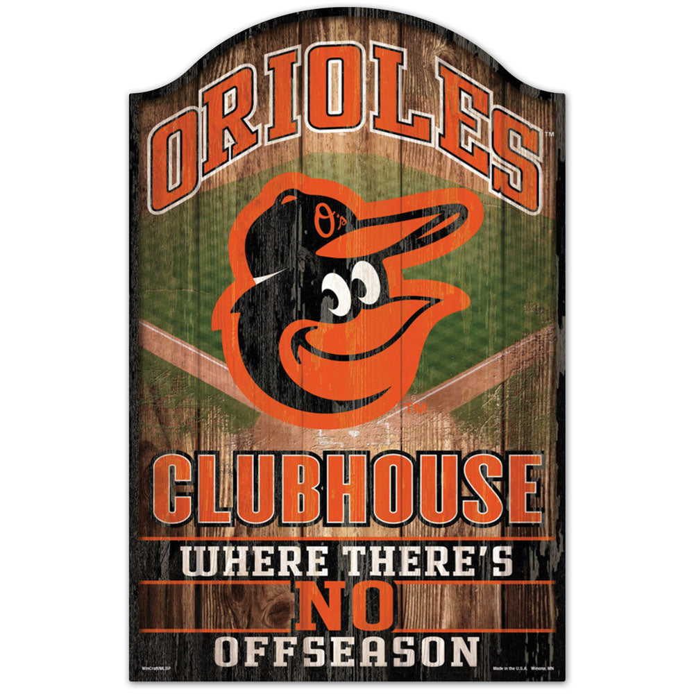 Baltimore Orioles Clubhouse "No Offseason" Wooden Sign