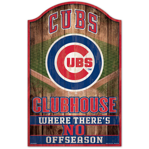 Chicago Cubs Clubhouse "No Offseason" Wooden Sign