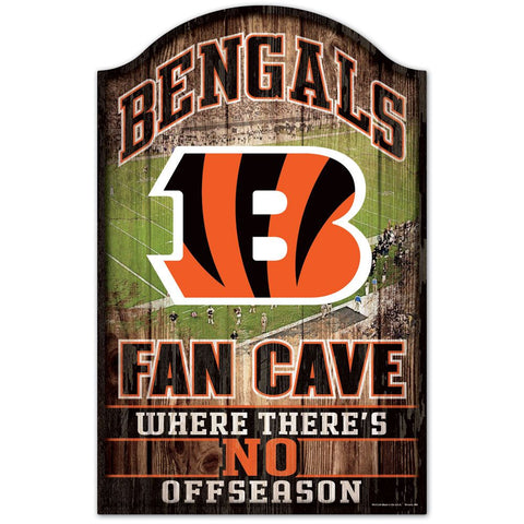 Cincinnati Bengals Fan Cave Wood Sign