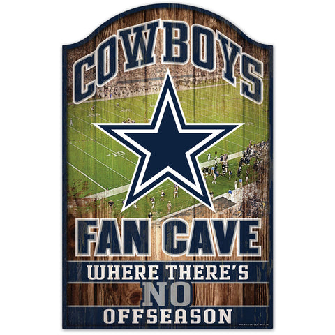 Dallas Cowboys Fan Cave "No Offseason" Wooden Sign
