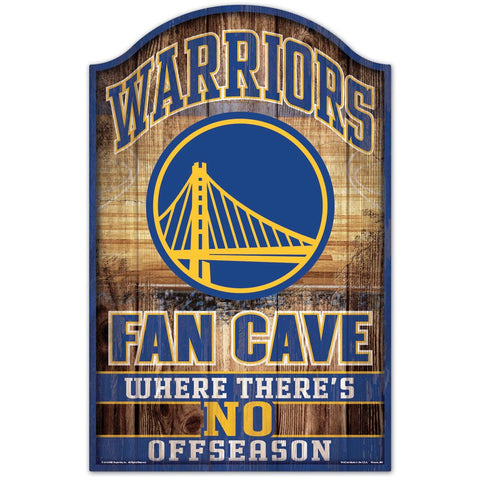 Golden State Warriors Fan Cave Wood Sign