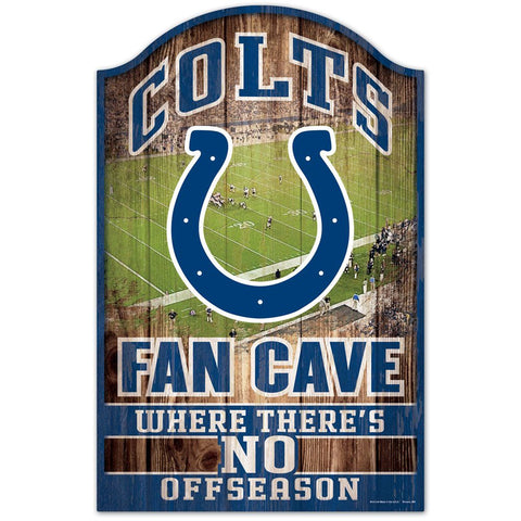 Indianapolis Colts Fan Cave Wood Sign