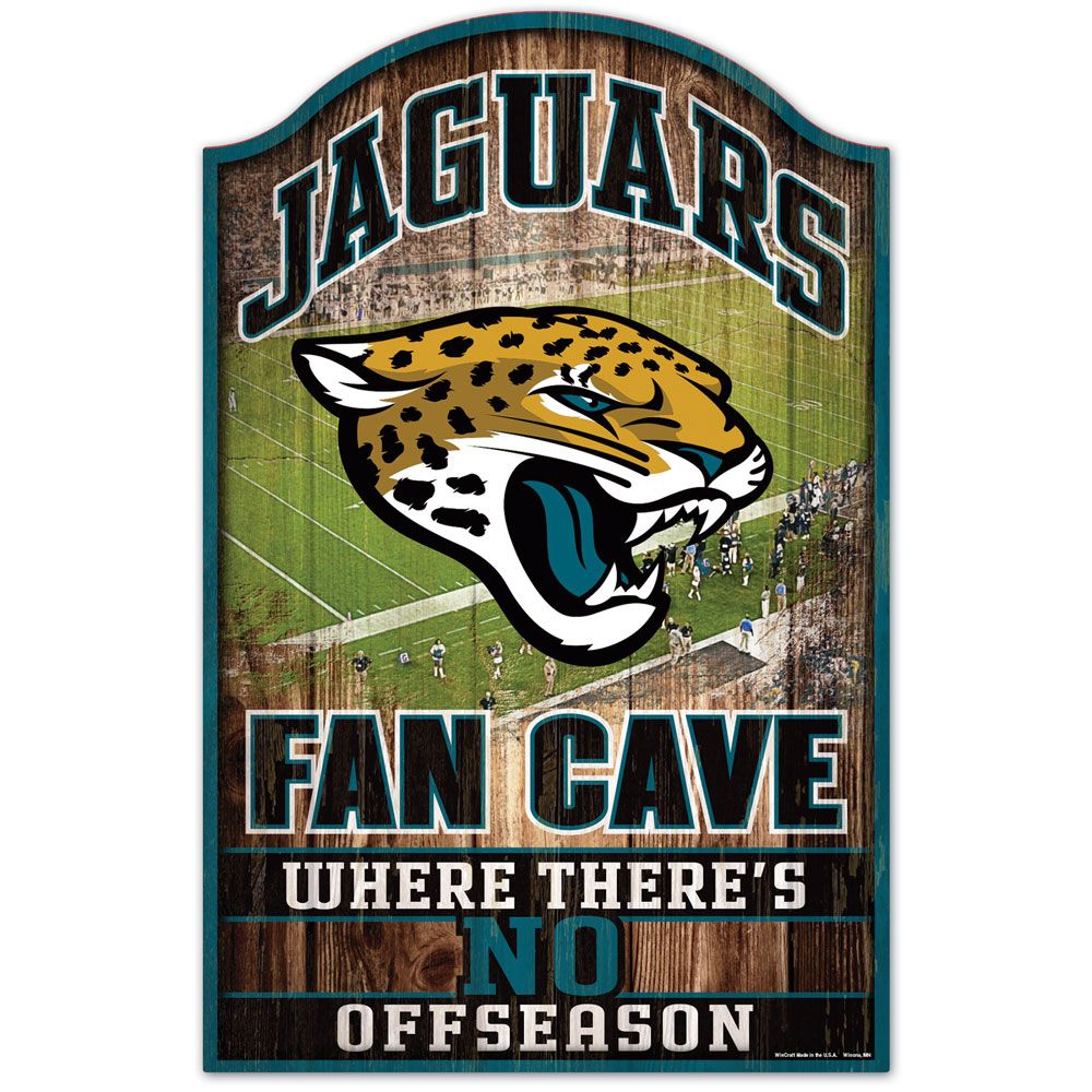 Jacksonville Jaguars Fan Cave Wood Sign