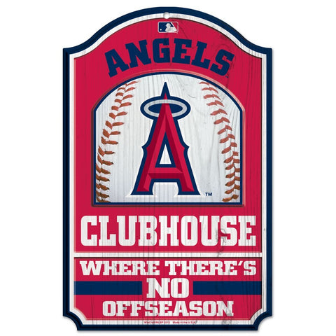 Los Angeles Angels Clubhouse "No Offseason" Wooden Sign
