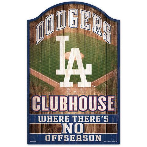 Los Angeles Dodgers Clubhouse "No Offseason" Wooden Sign