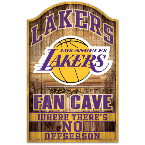 Los Angeles Lakers Fan Cave Wood Sign