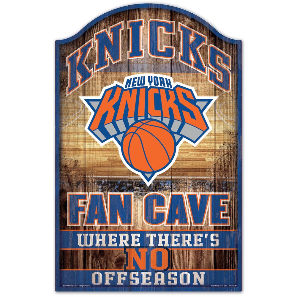 New York Knicks Fan Cave Wood Sign