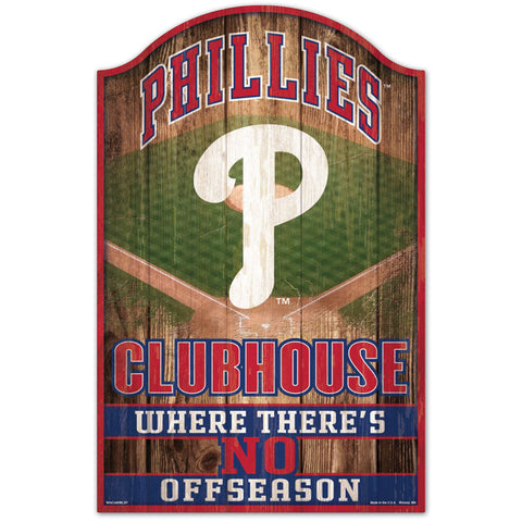Philadelphia Phillies Fan Cave Wood Sign