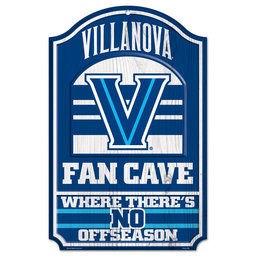 Villanova Wildcats Fan Cave Wood Sign