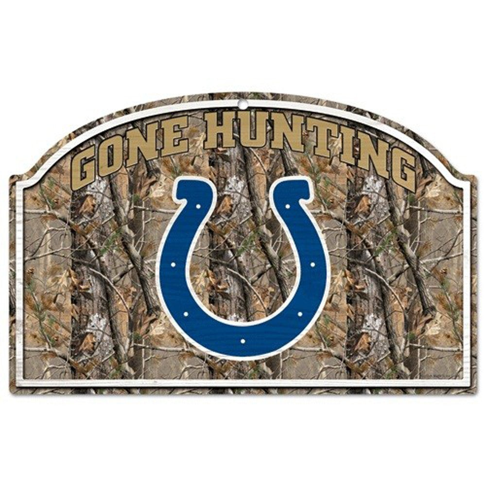 Indianapolis Colts Gone Hunting Wooden Sign
