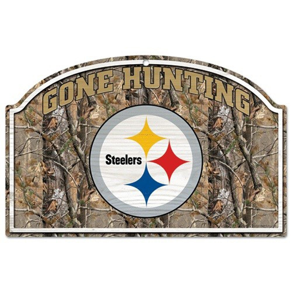 Pittsburgh Steelers Gone Hunting Wooden Sign