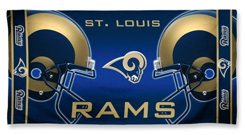 St. Louis Rams Helmet Logo Beach Towel