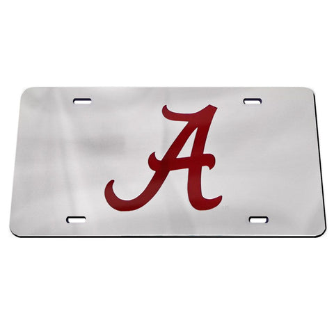 Alabama Crimson Tide Laser Engraved License Plate - Mirror Silver
