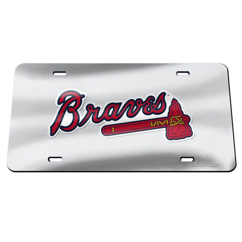 Atlanta Braves Laser Engraved License Plate - Mirror Silver