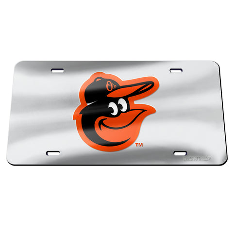 Baltimore Orioles Laser Engraved License Plate - Mirror Silver