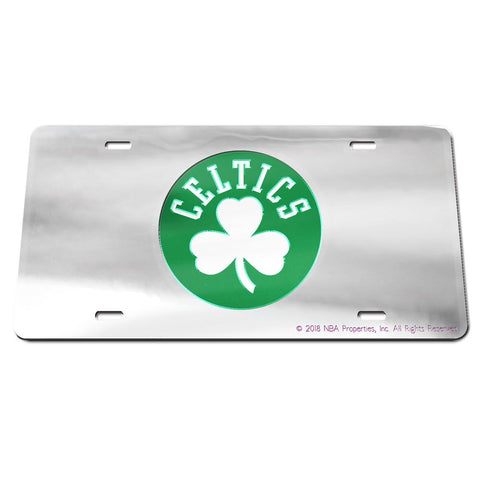 Boston Celtics Laser Engraved License Plate - Mirror Silver