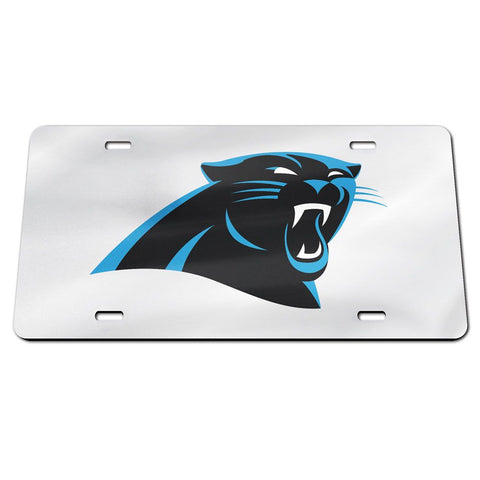 Carolina Panthers Laser Engraved License Plate - Mirror Silver