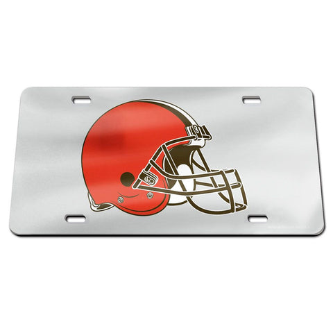 Cleveland Browns Laser Engraved License Plate - Mirror Silver