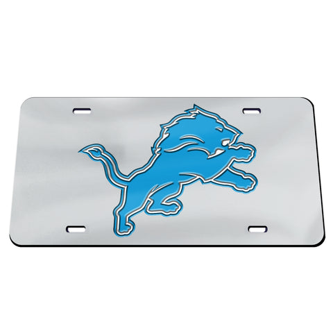 Detroit Lions Laser Engraved License Plate - Mirror Silver