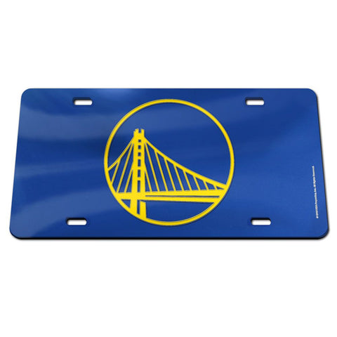Golden State Warriors Laser Engraved License Plate - Blue