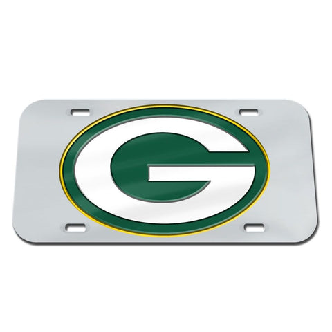 Green Bay Packers Laser Engraved License Plate - Mirror Silver