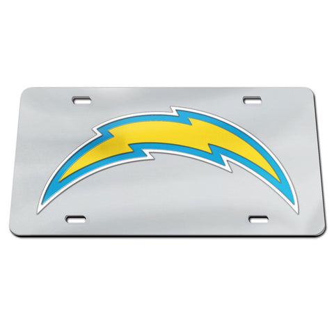 Los Angeles Chargers Laser Engraved License Plate - Mirror Silver