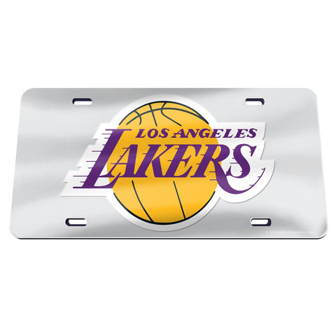 Los Angeles Lakers Laser Engraved License Plate - Mirror Silver