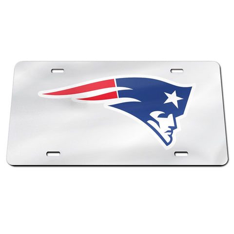 New England Patriots Laser Engraved License Plate - Mirror Silver