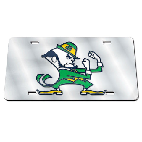 Notre Dame Fighting Irish Laser Engraved License Plate - Mirror Silver