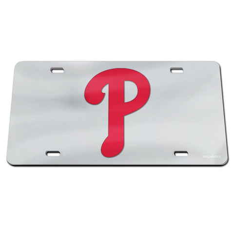 Philadelphia Phillies Laser Engraved License Plate - Mirror Silver