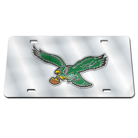 Philadelphia Eagles Retro Laser Engraved License Plate - Mirror Silver