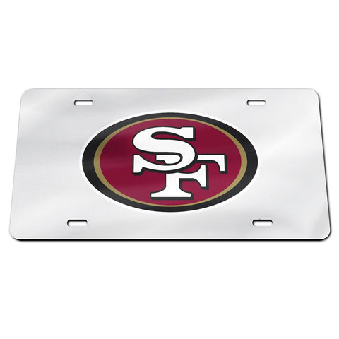 San Francisco 49ers Laser Engraved License Plate - Mirror Silver