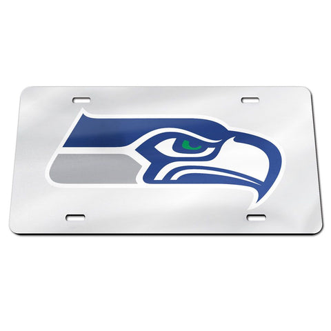 Seattle Seahawks Laser Engraved License Plate - Mirror Silver