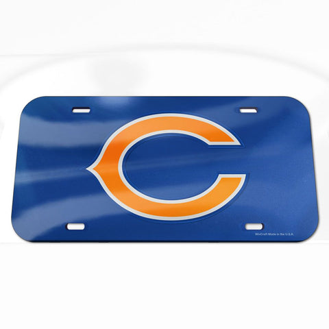 Chicago Bears Laser Engraved License Plate - Navy