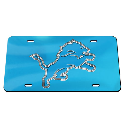 Detroit Lions Laser Engraved License Plate - Mirror Team Color