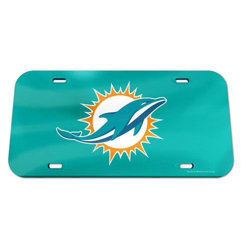 Miami Dolphins Laser Engraved License Plate - Teal