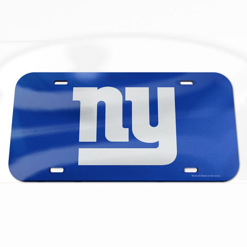 New York Giants Laser Engraved License Plate - Blue