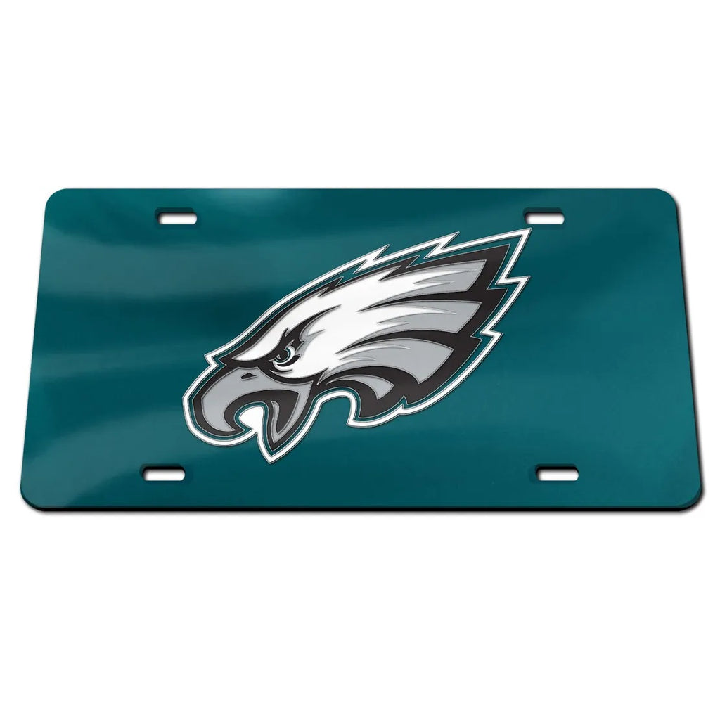 Philadelphia Eagles Laser Engraved License Plate - Mirror Green