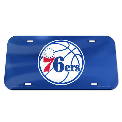 Philadelphia 76ers Laser Engraved License Plate - Blue