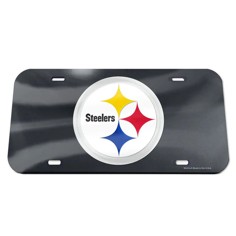Pittsburgh Steelers Laser Engraved License Plate - Mirror Black