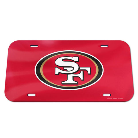 San Francisco 49ers Laser Engraved License Plate - Red