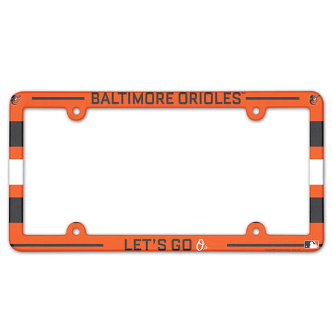 Baltimore Orioles Color Plastic License Plate Frame