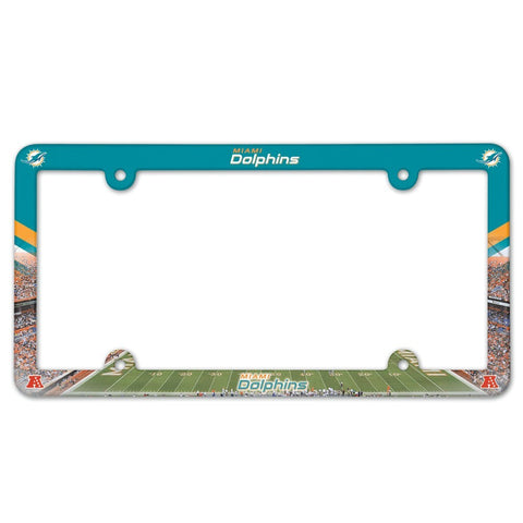 Miami Dolphins Color Plastic License Plate Frame