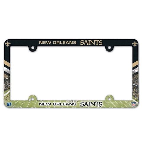 New Orleans Saints Color Plastic License Plate Frame