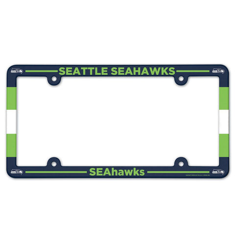 Seattle Seahawks Color Plastic License Plate Frame