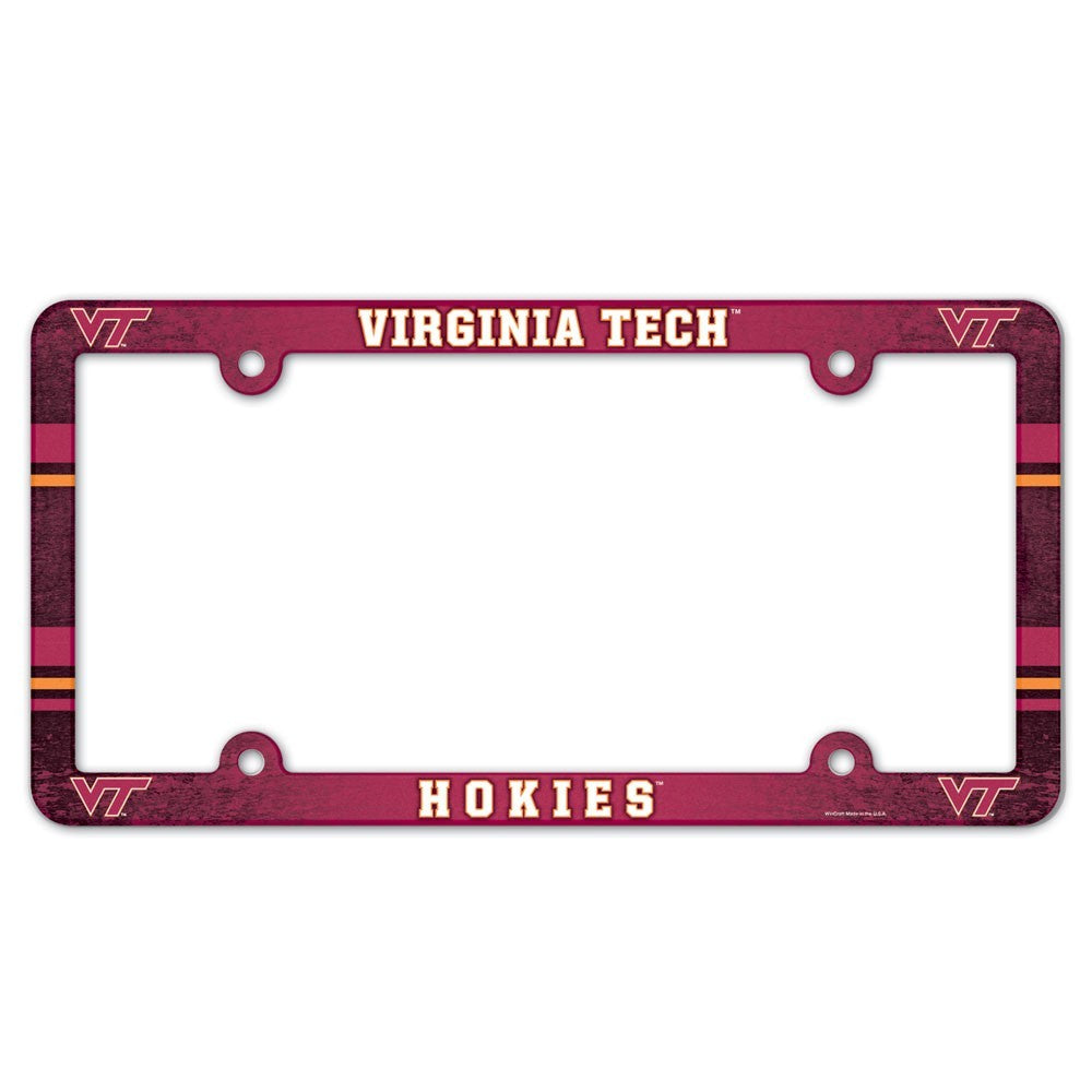 Virginia Tech Hokies Color Plastic License Plate Frame
