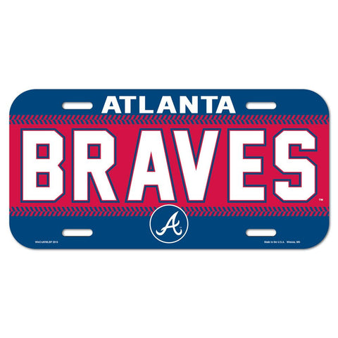 Atlanta Braves Plastic License Plate