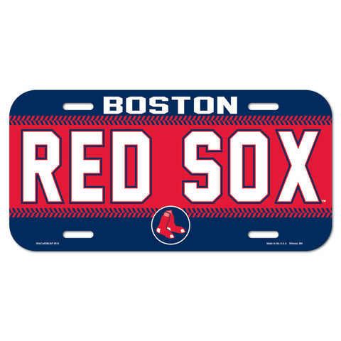 Boston Red Sox Plastic License Plate