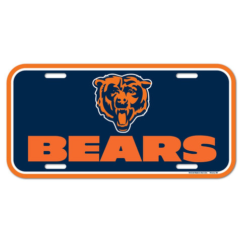 Chicago Bears Plastic License Plate