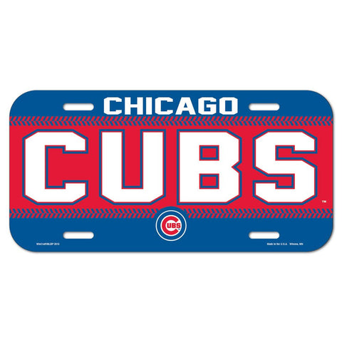 Chicago Cubs Plastic License Plate
